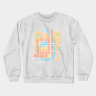 Pastel paint geometric pink Crewneck Sweatshirt